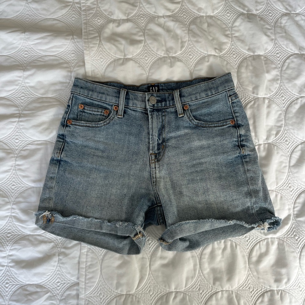 Women's Gap Light Blue Denim Jean Cutoff Shorts (25)